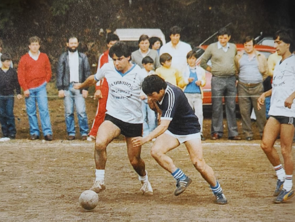 Lino e Abalo na final do primeiro torneo ano 83